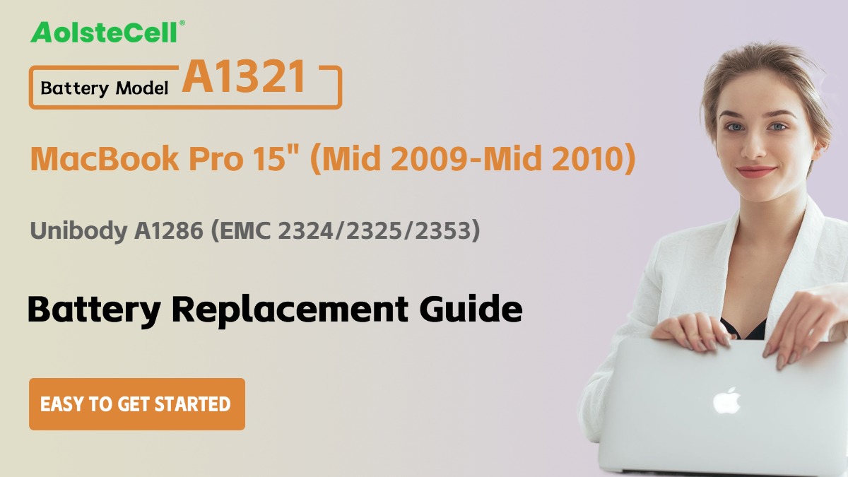 Apple A1321 Battery Replacement: Step-by-Step Guide for Your MacBook Pro 15" Unibody (Mid 2009-Mid 2010) / A1286 (EMC 2324/2325/2353)