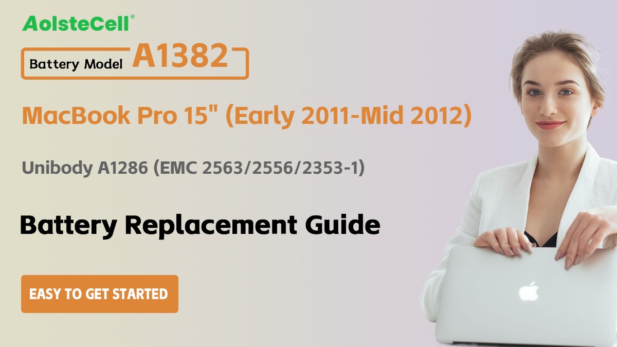 Apple A1382 Battery Replacement: Step-by-Step Guide for Your MacBook Pro 15" Unibody (Early 2011-Mid 2012) / A1286 (EMC 2556/2563/2353-1)
