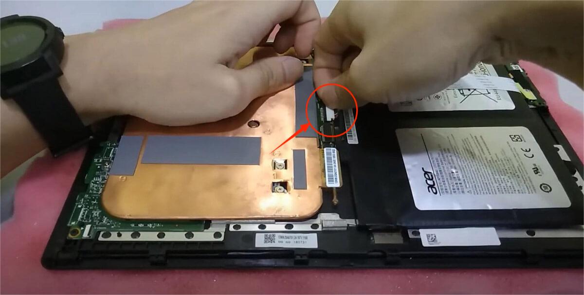 Battery Removal Tutorial For Acer SW512-52P-35RA / AP16B4J / KT00204003