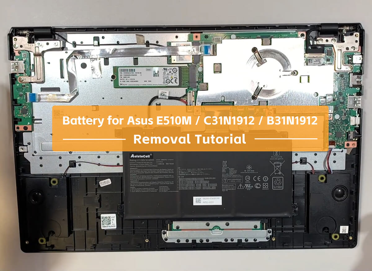 Battery Removal Tutorial For Asus E510M / C31N1912 / B31N1912