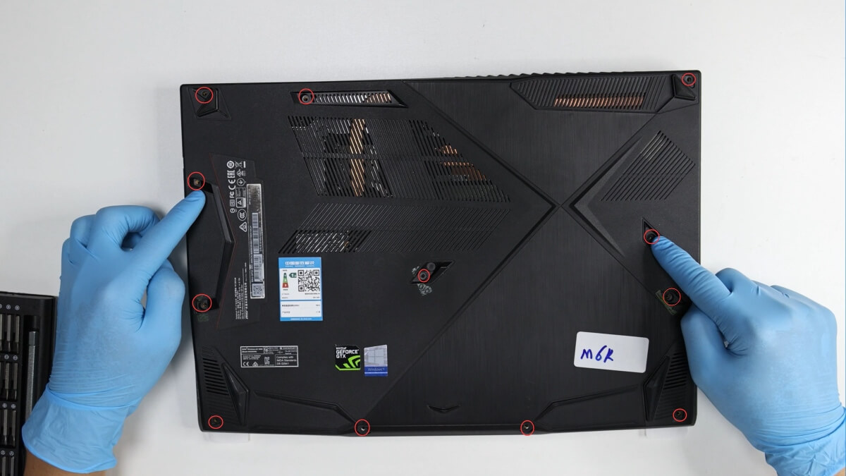 Battery Removal Tutorial For MSI BTY-M6K / GF63 THIN 9SC / MS-16W1 / GF65 THIN 9SEXR