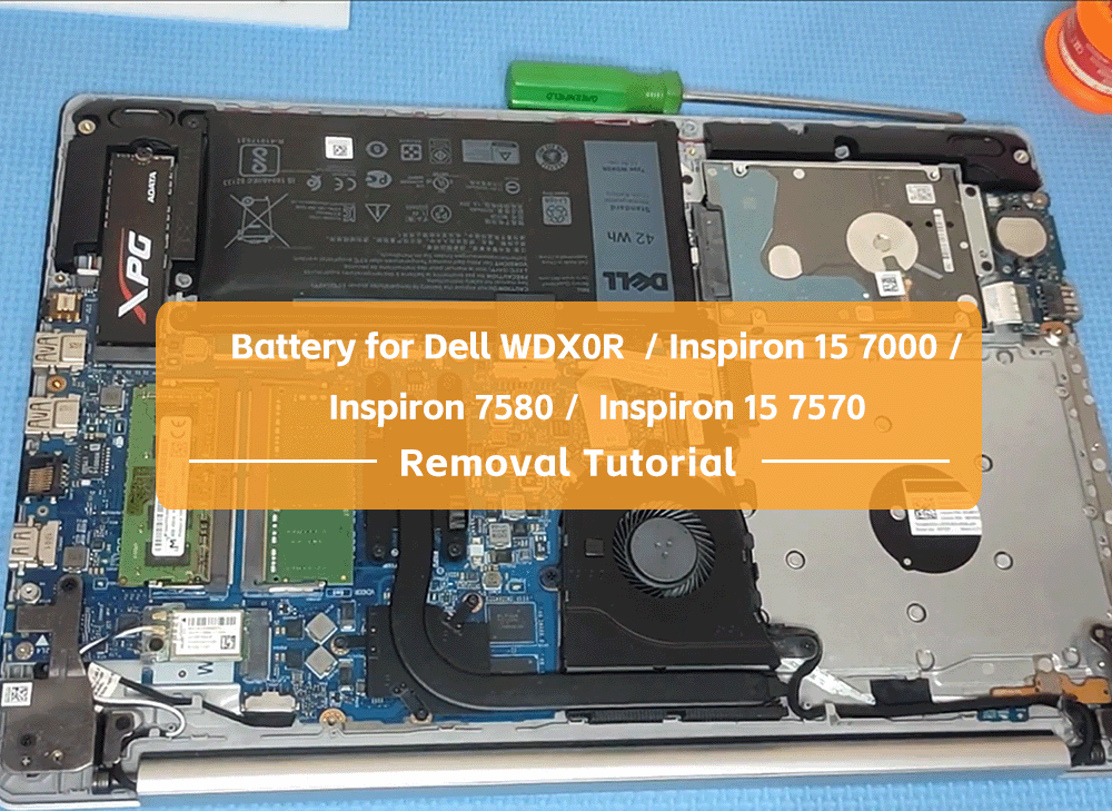 Battery Removal Tutorial For Dell WDX0R  / Inspiron 15 7000 / Inspiron 7580 /  Inspiron 15 7570