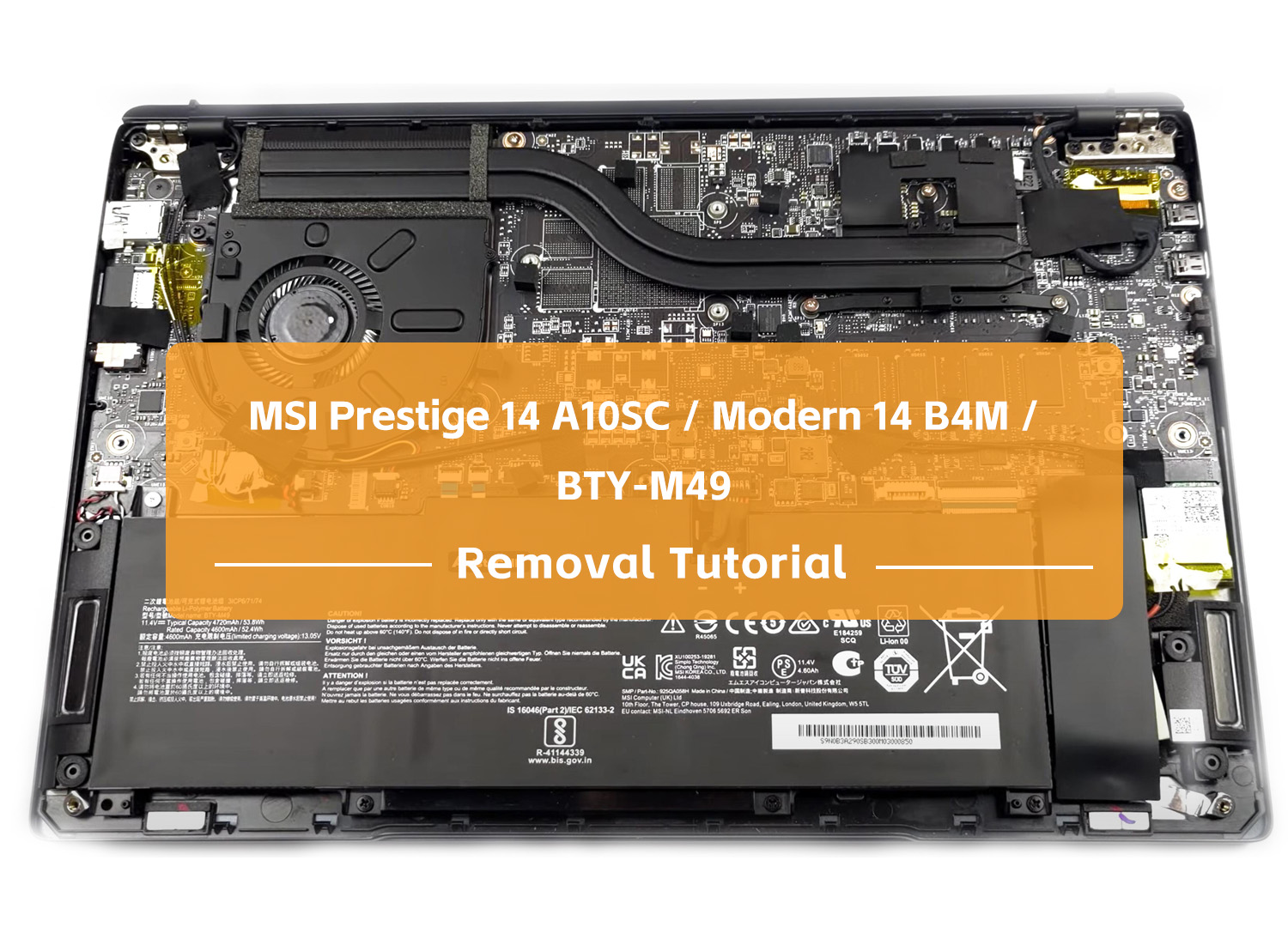 MSI BTY-M49 Battery Removal Tutorial