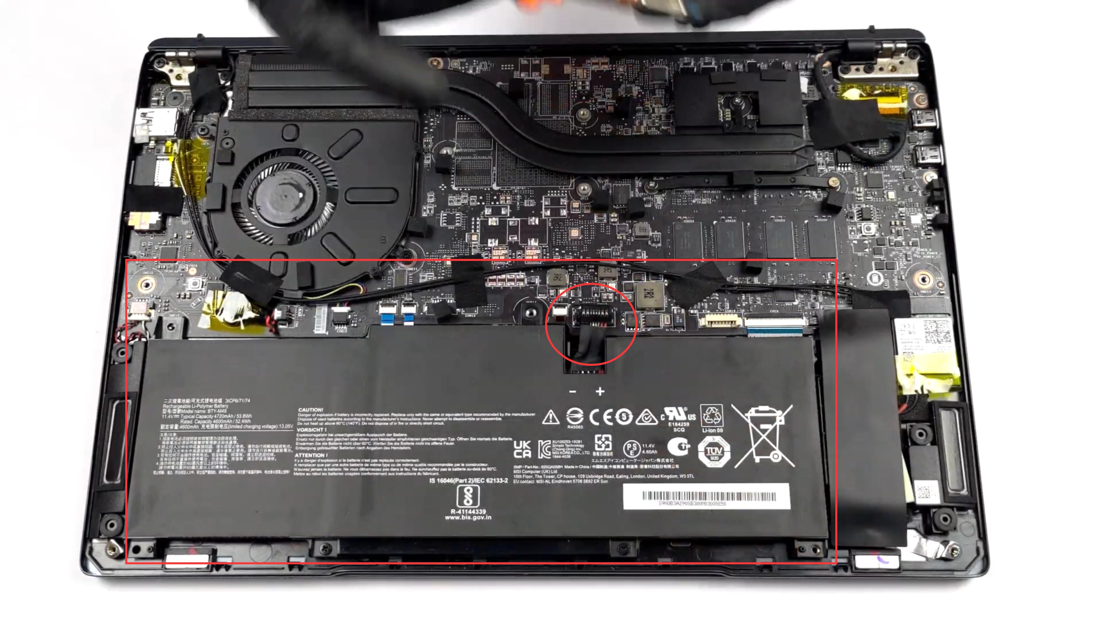 MSI BTY-M49 Battery Removal Tutorial