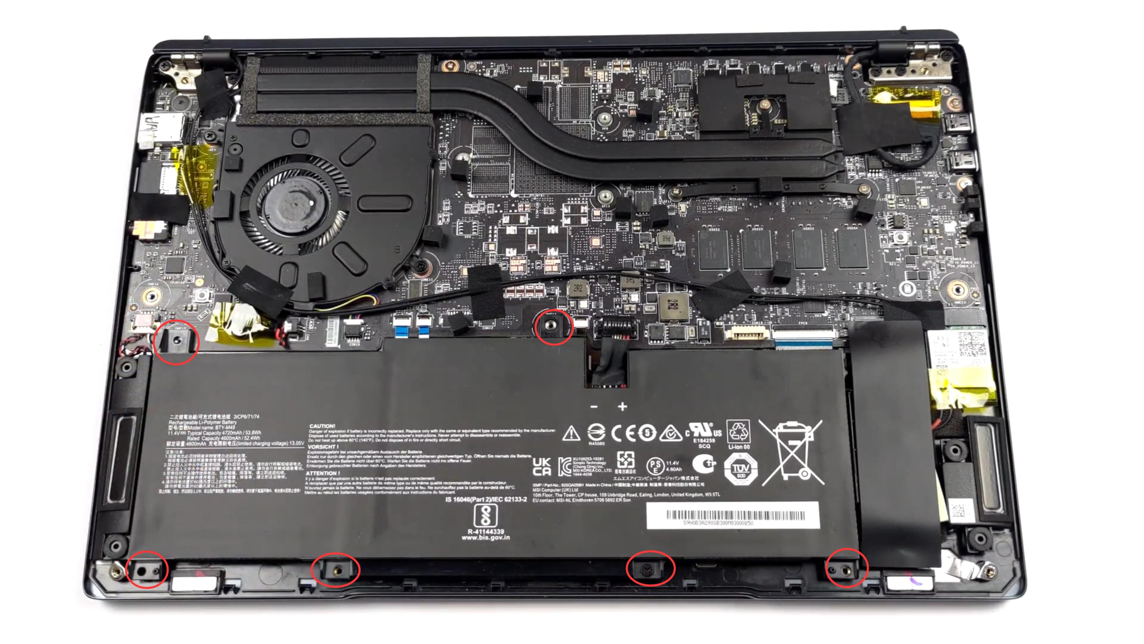 MSI BTY-M49 Battery Removal Tutorial